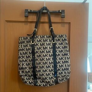 Michael Kors Signature Black and Tan Tote
